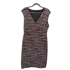 Connected Apparel Sleeveless Sheath Dress Size 16 Multicolored Fall Colors